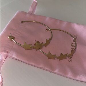 Sheila Fajl Gold Star Hoop Earrings